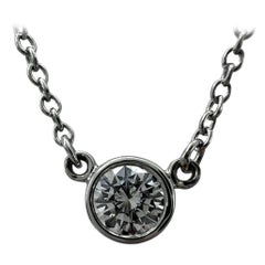 Tiffany & Co. Elsa Peretti 0.25ct Diamond By The Yard Platinum Pendant Necklace
