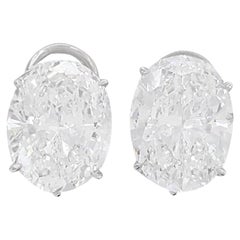 GIA Certified 11.83 Ct. D Color Flawless Clarity Platinum Earrings