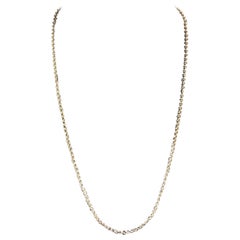 9ct Yellow Gold Edwardian Round Faceted Belcher 17 3/4 Inch Chain Barrel Clasp