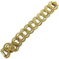 Italian Gold Braid Curb Link Bracelet 3