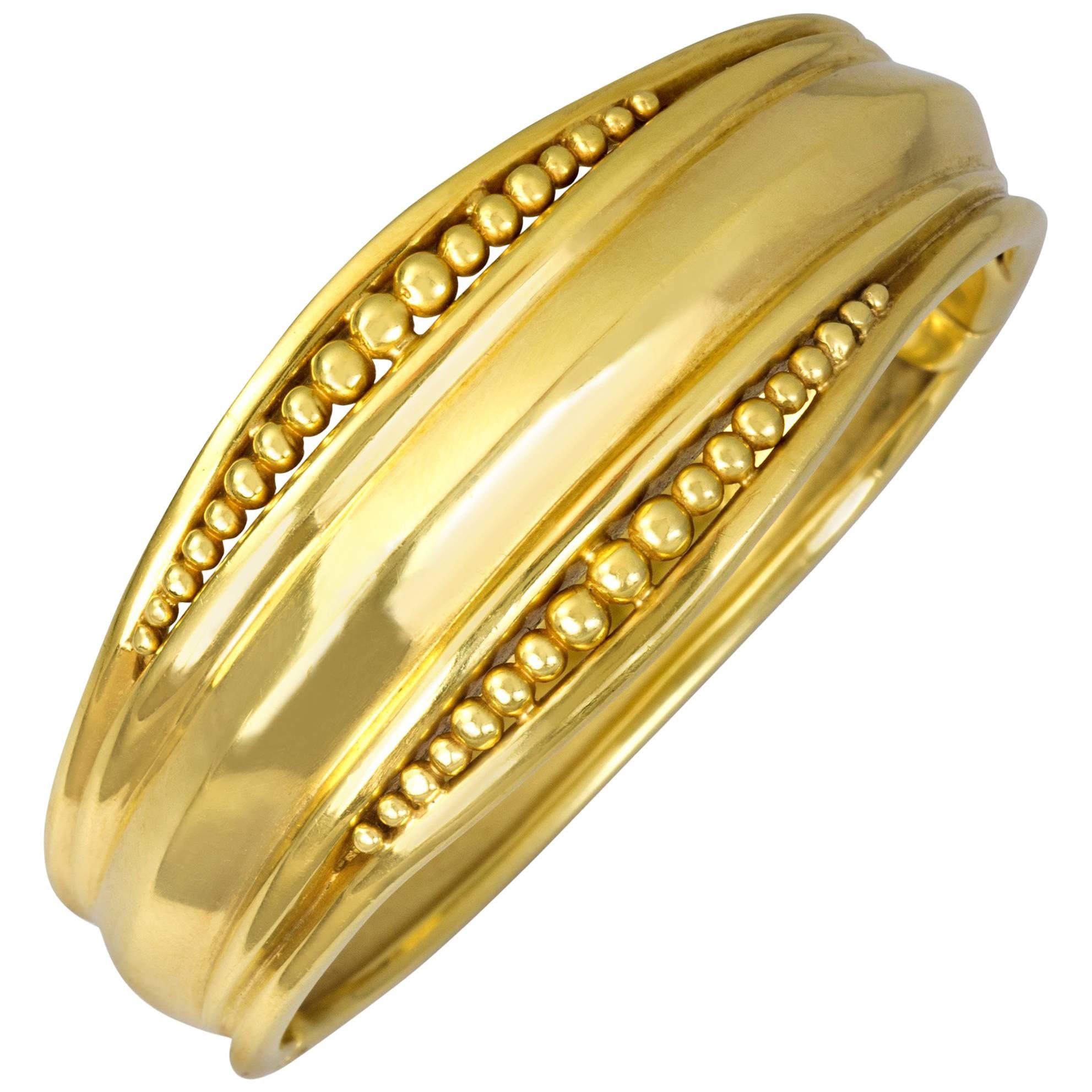 Helen Woodhull Gold Bead Bangle Bracelet