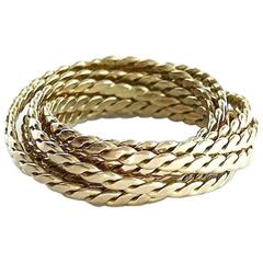 Vintage 1950s Gold Nine Twisted Rings