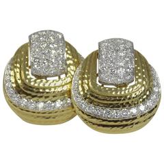 David Webb Gold and Diamond Earrings 10