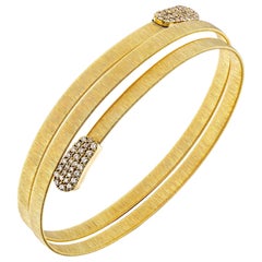 Yvel Ethiopia Diamantarmreif aus 18 Karat Gelbgold mit Diamanten