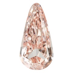 Diamant rose taillé en forme de poire, extrêmement rare et Unique !