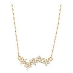 Collana di Moissanite a forma di stella in argento 925 per donne.