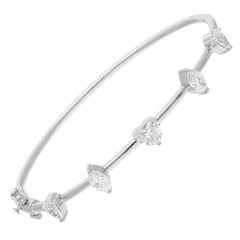 1,75 Karat H/SI Natürlicher Multi-Diamant-Armreif 14K Weißgold Armband Neujahr Geschenk
