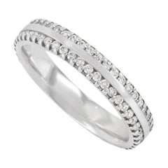 Platinum Diamond Two Row Full Eternity Ring 0.53ct