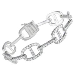 LB Exclusive 18k White Gold 4.30 Carat Diamond Bracelet
