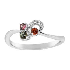 Bague Montana en or blanc 18 carats avec saphir et diamants