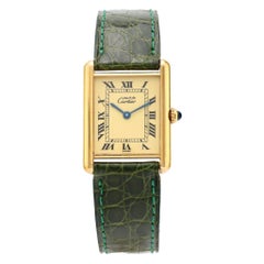 Cartier Paris gold plated Tank watch