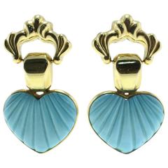 Luise Turquoise Gold Dangle Earrings