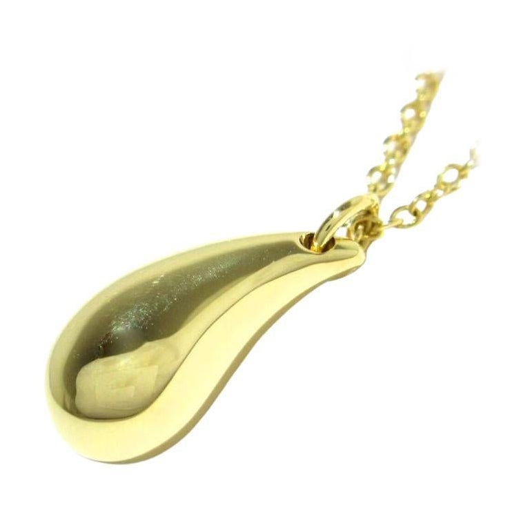 TIFFANY & Co. Elsa Peretti 18K Gold Teardrop Pendant Necklace