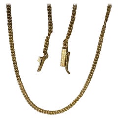 Cadena de eslabones Vintage de oro blanco macizo de 14 quilates , 6,6 gm , 22 pulgadas de largo