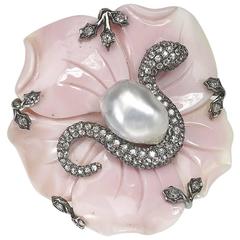 Conch Shell Flower & Snake Ring 1
