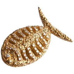 1963 Georges Braque Cut Diamond Gold 'Scamander' Brooch