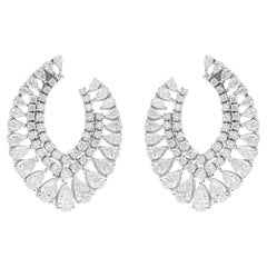 8.2 Karat SI Reinheit HI Farbe Multi Diamant-Ohrringe 14 Karat Weißgold Schmuckstücke