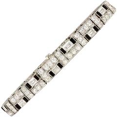 Art Deco Udall & Ballou Diamond and Onyx Bracelet 3