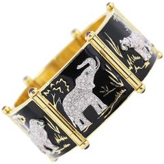 Frascarolo Italy Diamond Enamel Gold Safari Bracelet 4