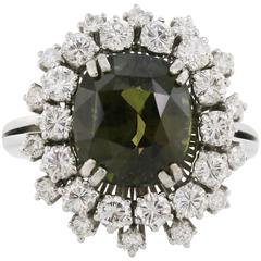 6.53 carat Alexandrite and Diamond Ring GIA Certified.