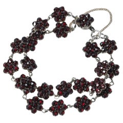 Antique garnet bracelet. Late 19th c