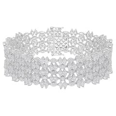 Boucles d'oreilles en or blanc 14 carats avec diamants marquises naturels de 11,15 carats SI/H