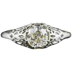 1920s Filigree Diamond Engagement Ring