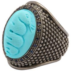 Amedeo Snake Cameo Ring