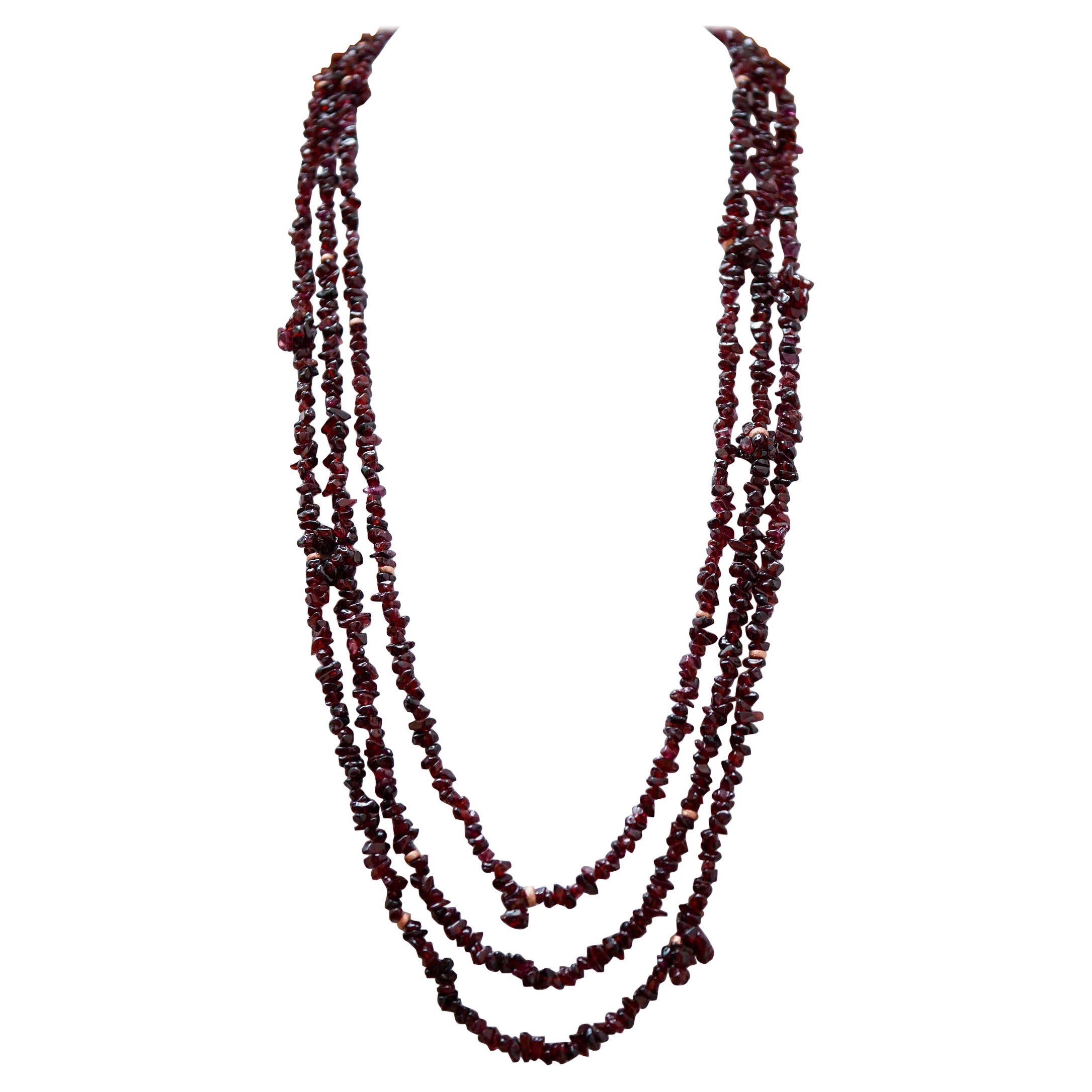 Garnets Multi-Strands Necklace