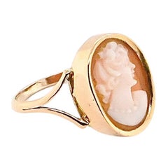 Anillo Camafeo Antiguo Oro 18 Quilates