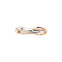 Poiray, bague Tresse en or rose et or blanc