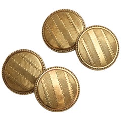 American Art Deco 14 Karat Gold Cufflinks