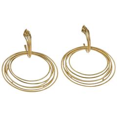Italian Modernist Gold Earrings 12