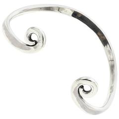 Sterling Silver Open Bangle 8