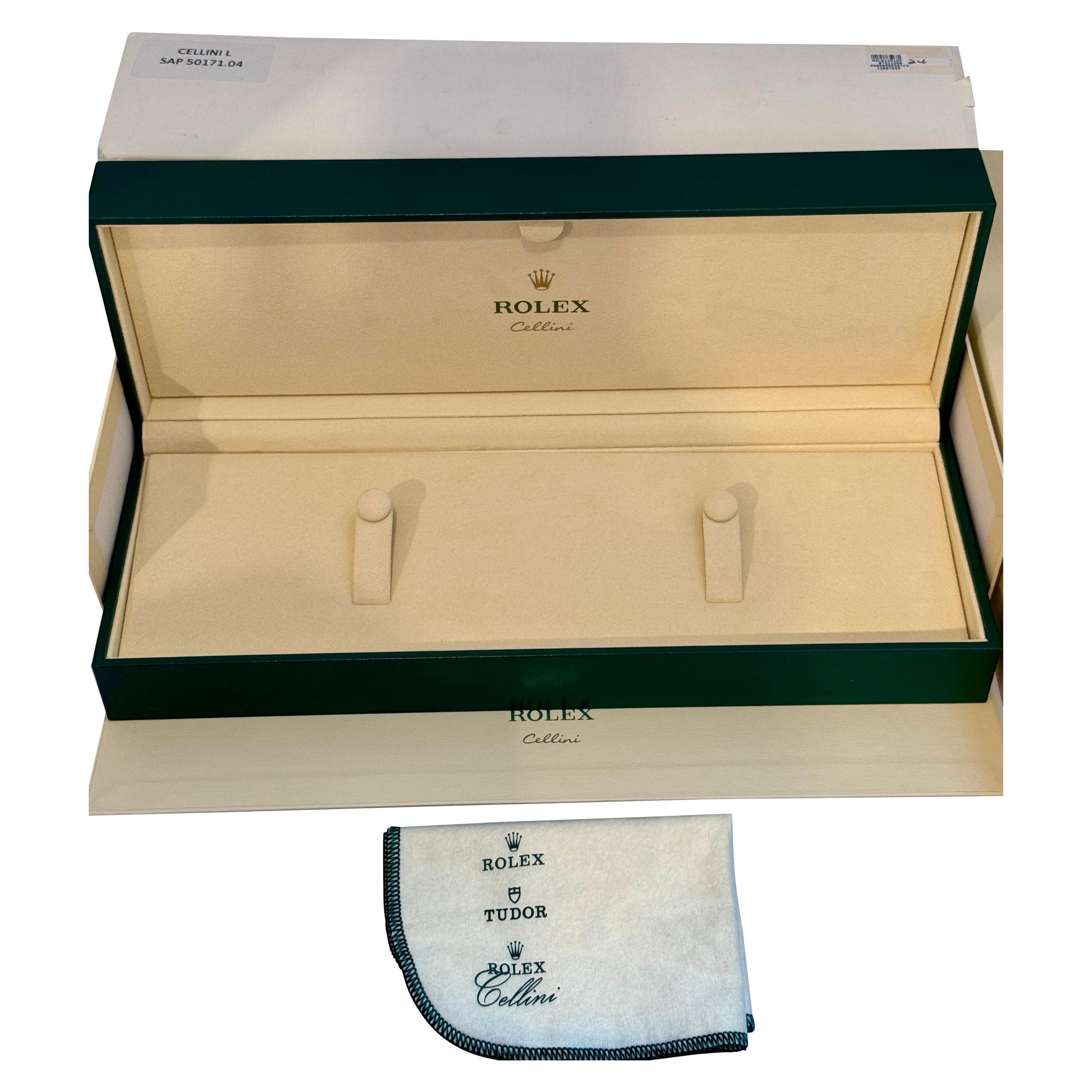 Rolex Watch Box, New Creme Empty Acs. ROLEX watch case box CELLINI L Brand New