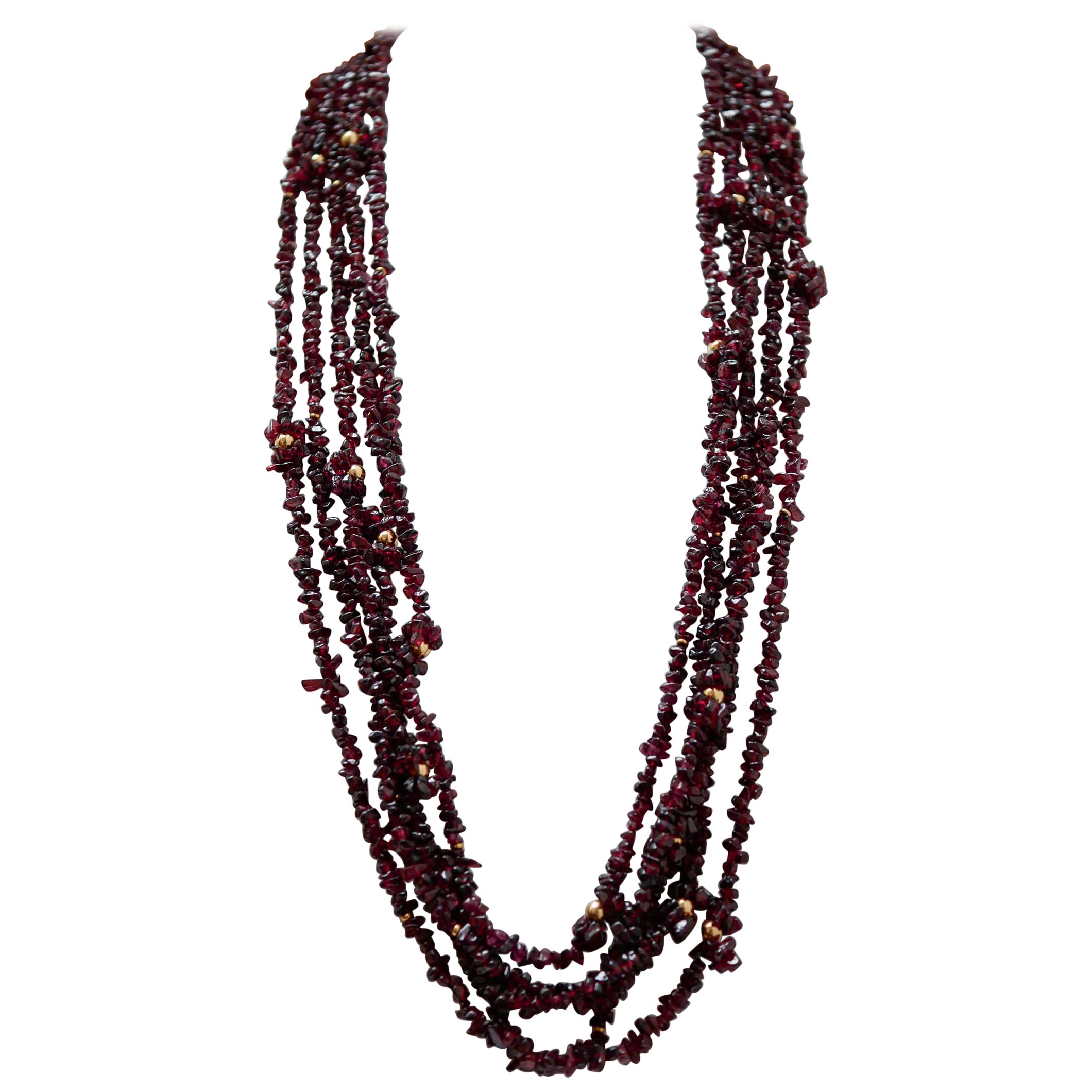 Garnets, Multi-Strands Necklace.