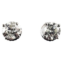 14 Karat Weißgold Diamant-Ohrstecker #14779