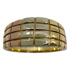 Seltener Vintage Van Cleef & Arpels 18k Multi Tone Gold Dreifarbiger Fancy Bandring