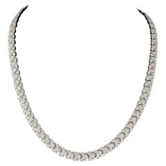 Collier Estate en or blanc 18K avec diamants