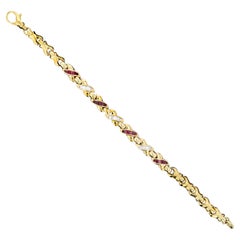 Diamant- und Rubinarmband aus 18kt Gold