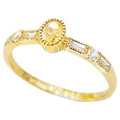 18 Karat Gelbgold Gelber Diamant-Ring