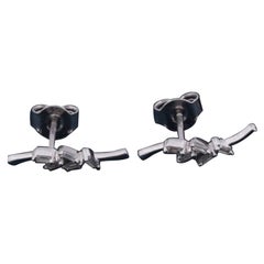 Silver Stud Moissanite Earrings 925 Sterling Silver Beautiful Anniversary Gift.