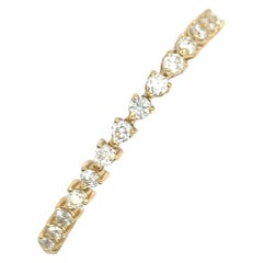 18ct Yellow Gold Natural Diamond Bracelet, Set With 2.25ct Round Diamonds