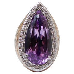 Amethyst, Diamanten, Rose Gold Ring.