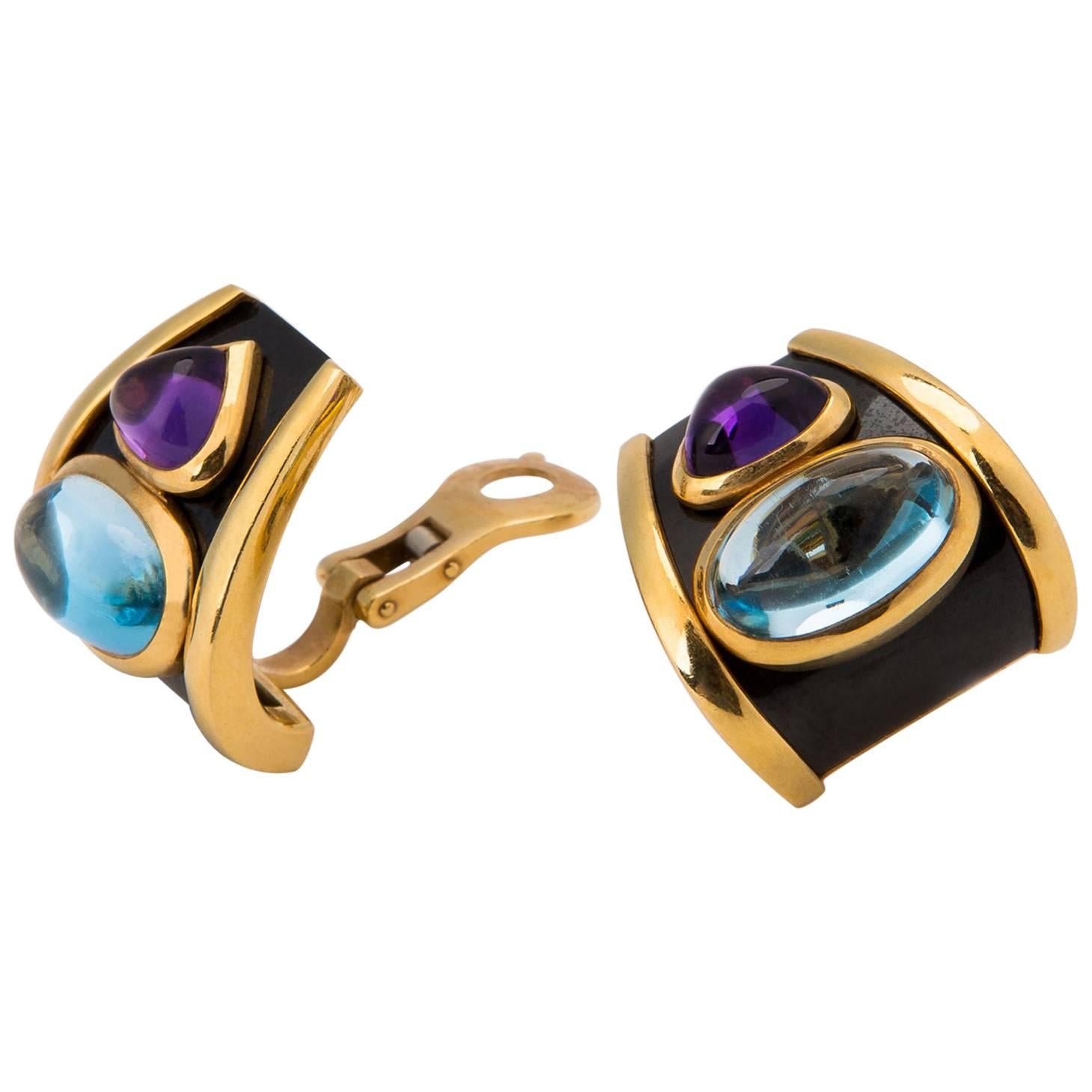 Marina B Colored Stone Earrings