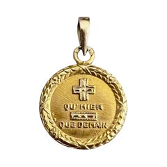 Augis Qu Hier Que Demain Love Medal Love Token 18 ct Gold