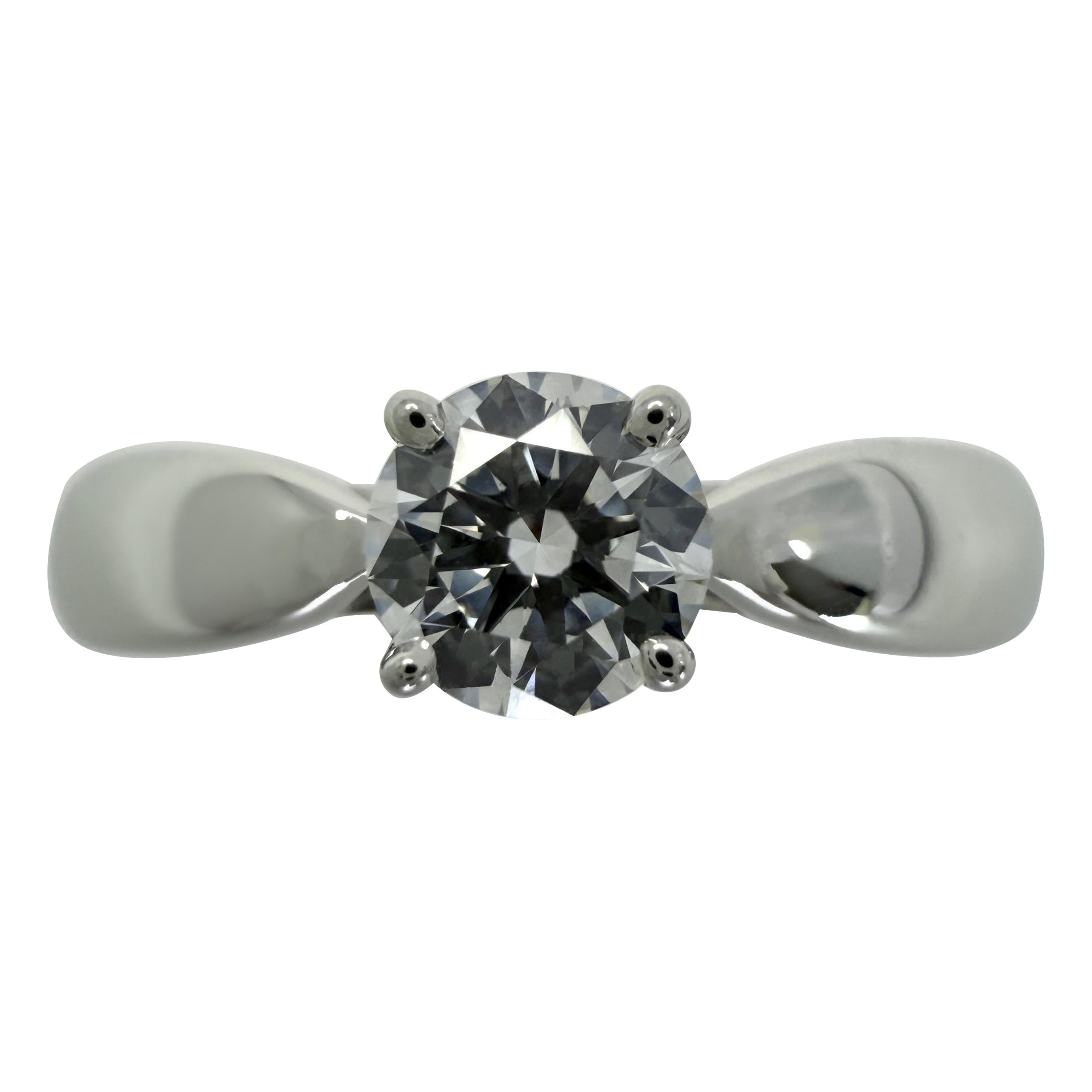 Certificado Tiffany & Co Diamante talla redonda 0,25ct H VVS1 Anillo solitario en platino