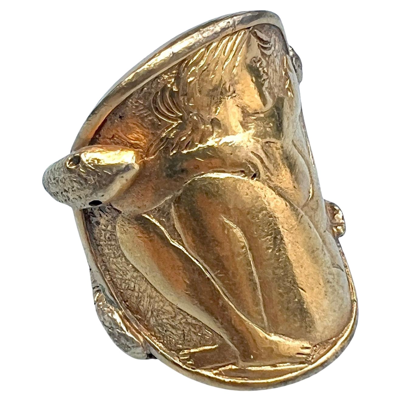 Gold Plate Coin Ring Snake