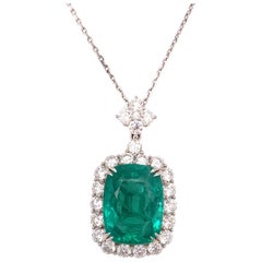 Pendentif en or blanc avec tourmaline Paraiba coussin de 24,81 carats certifiée GRS