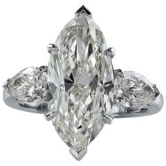 Roman Malakov, GIA Certified 5.08 Carat Marquise Cut Diamond Engagement Ring